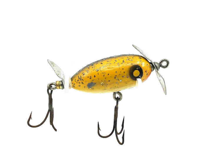 Paw Paw Midget Spinner, Yellow/Silver Flitter Color