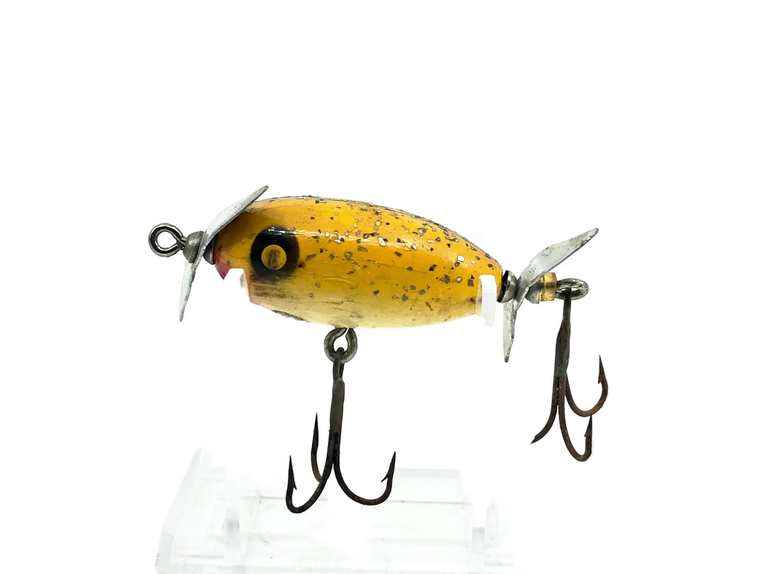 Paw Paw Midget Spinner, Yellow/Silver Flitter Color