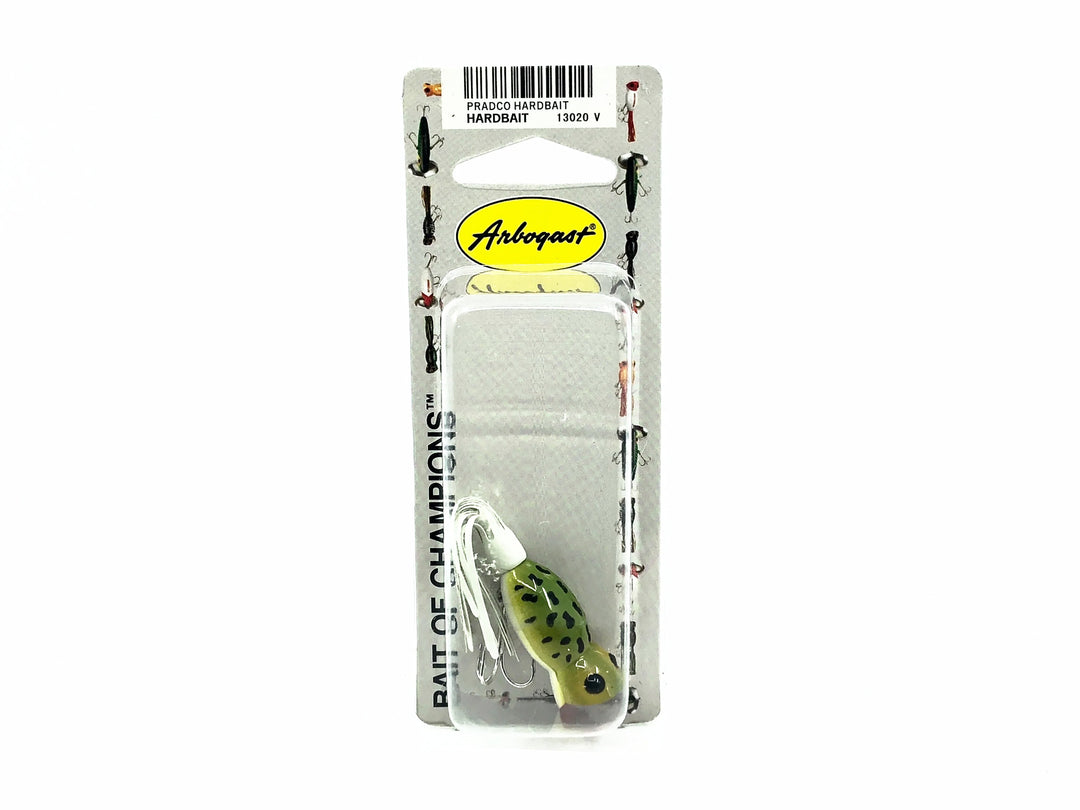 Arbogast Hula Popper G730 Frog/White Belly Color on Card