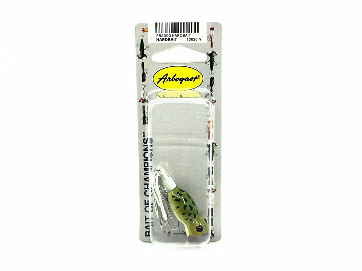 Arbogast Hula Popper G730 Frog/White Belly Color on Card