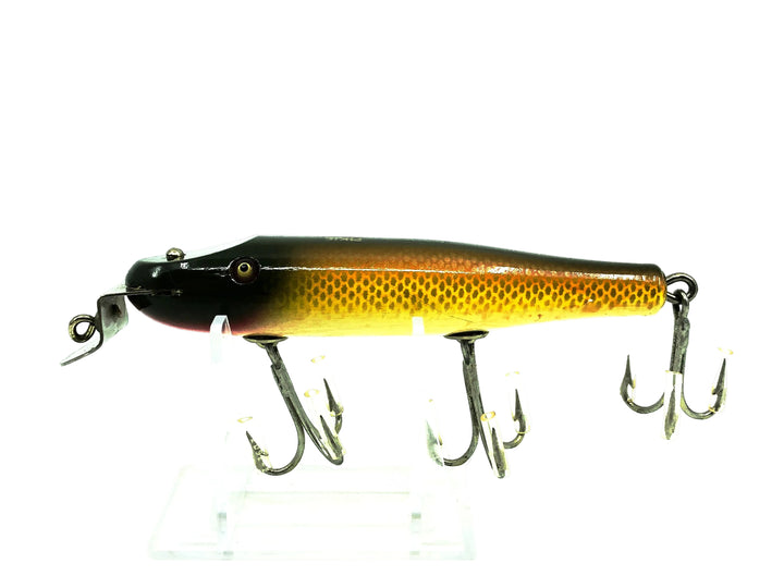 Creek Chub 700 Pikie, 704 Golden Shiner Color - Glass Eyes, Very Good Condition!