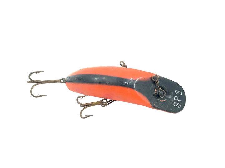 Helin Flatfish Wooden SPS, OB Orange/Red Tip/Black Back Color