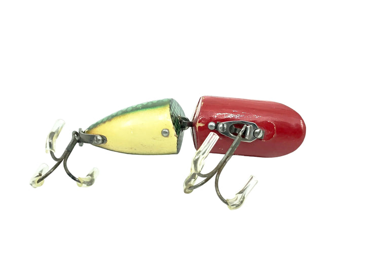 Heddon Zig Wag 8340, 9DRH Green Scale/Red Head Color - Glass Eyes