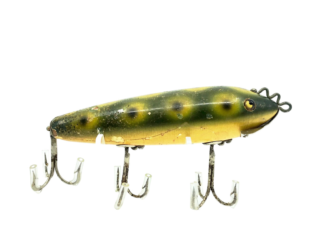 Heddon 1700 Near Surface Wiggler, 9B Frog Spot Color - L-Rig Hardware