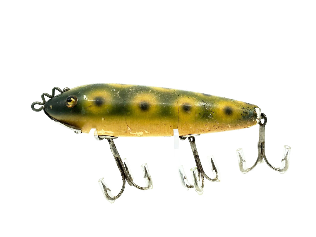 Heddon 1700 Near Surface Wiggler, 9B Frog Spot Color - L-Rig Hardware