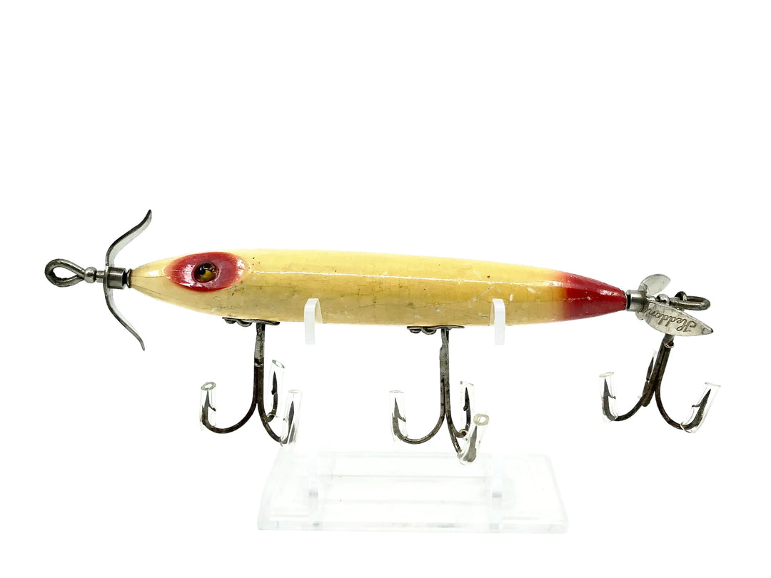 Heddon 130 Torpedo, RET Red Eyes/Tail/White Color - L-Rig
