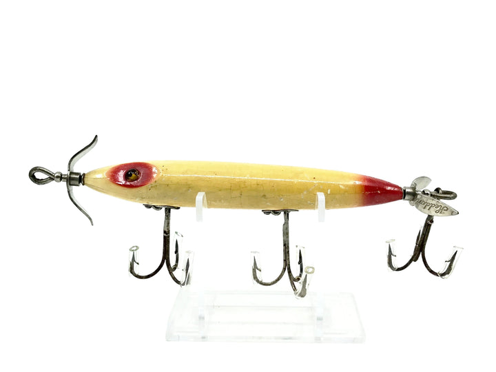 Heddon 130 Torpedo, RET Red Eyes/Tail/White Color - L-Rig