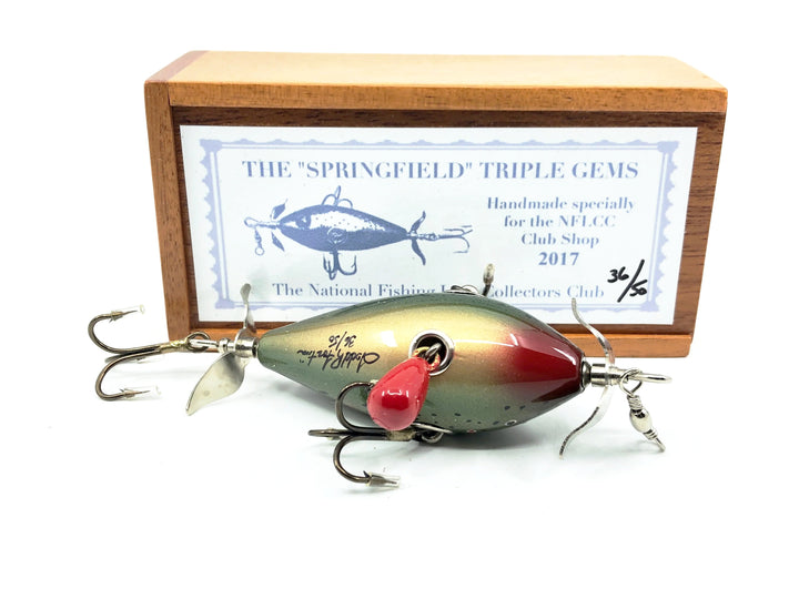 T.R Fish Custom Lures & Blank NFLCC Collectors Club 2017 Limited Edition Club Lure "Springfield" Triple Gems, Brown Trout w/Box