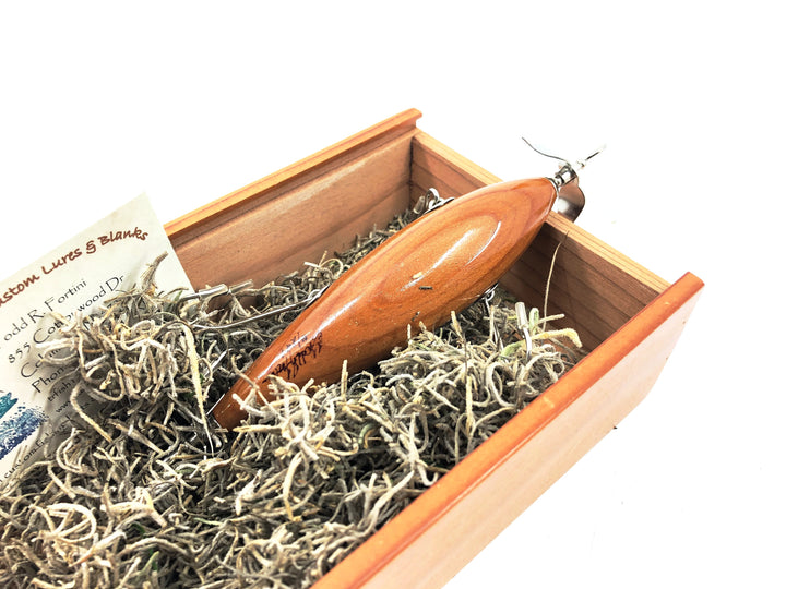 T.R Fish Custom Lures & Blank 2013/2014 "Relaxing" Top Water 5 Hook Minnow, Wood Finish w/Box