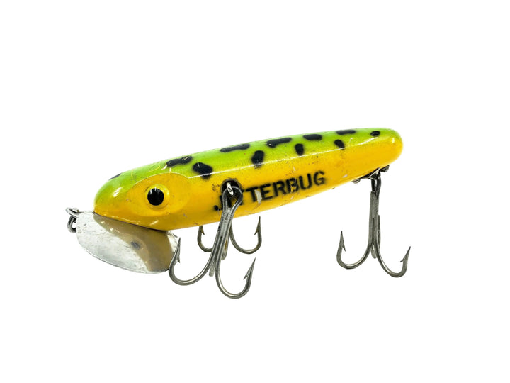 Arbogast 3-Hook Musky Jitterbug Frog/Yellow Belly Color