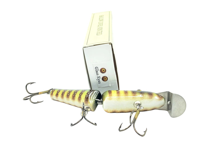 Chautauqua Jointed Shallow Diver Piko Plug, Yellow Perch Color - Glass Eyes, Older 2010s Model