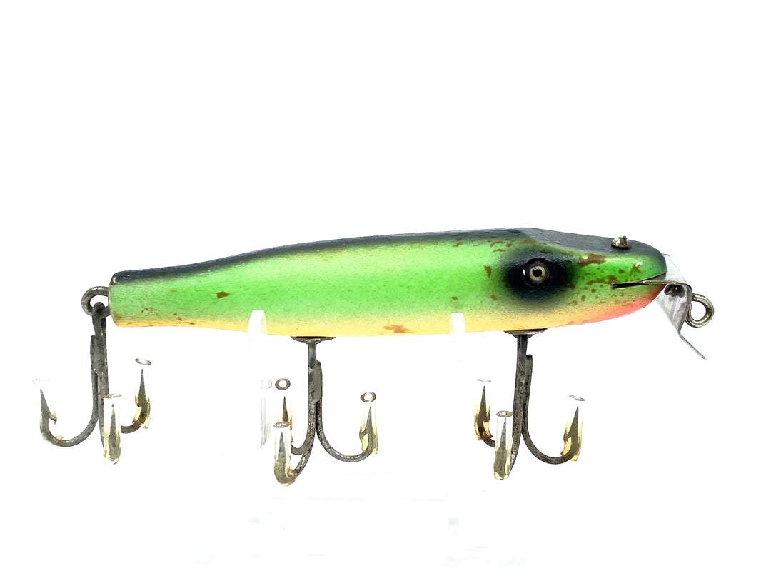 Creek Chub 700 Pikie, 732 Fire Plug Color - Vintage Wooden Version with glass eyes