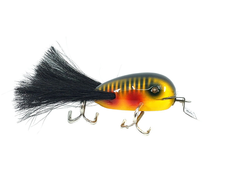 Musky Dan (XXX Lures) Husky Dingbat, Yellow/Bar Perch Color