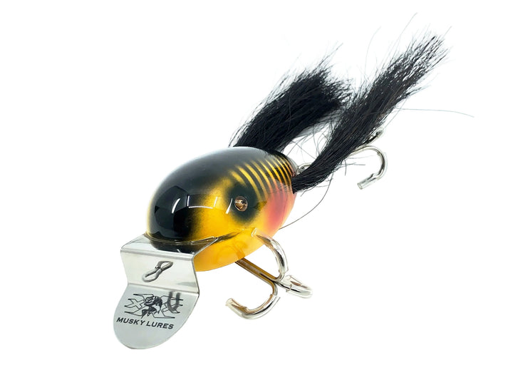 Musky Dan (XXX Lures) Husky Dingbat, Yellow/Bar Perch Color
