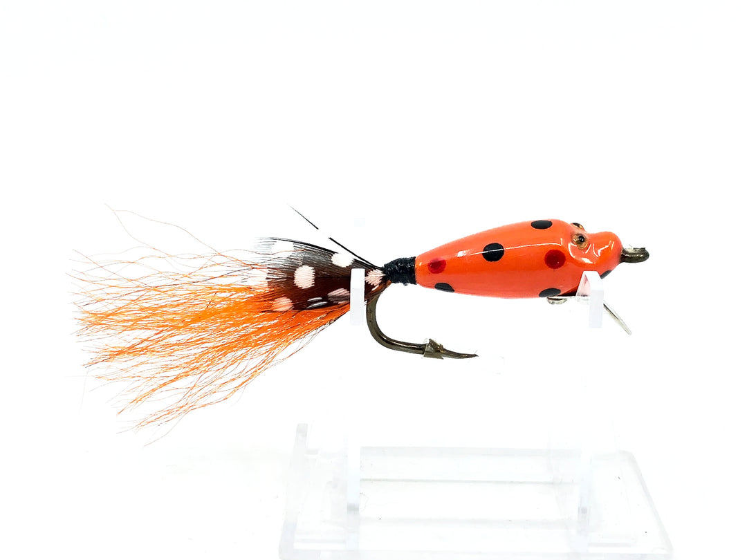 Musky Dan (XXX Lures) Fly-Rod Runt, Orange/Dots Color