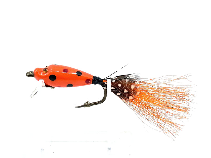 Musky Dan (XXX Lures) Fly-Rod Runt, Orange/Dots Color