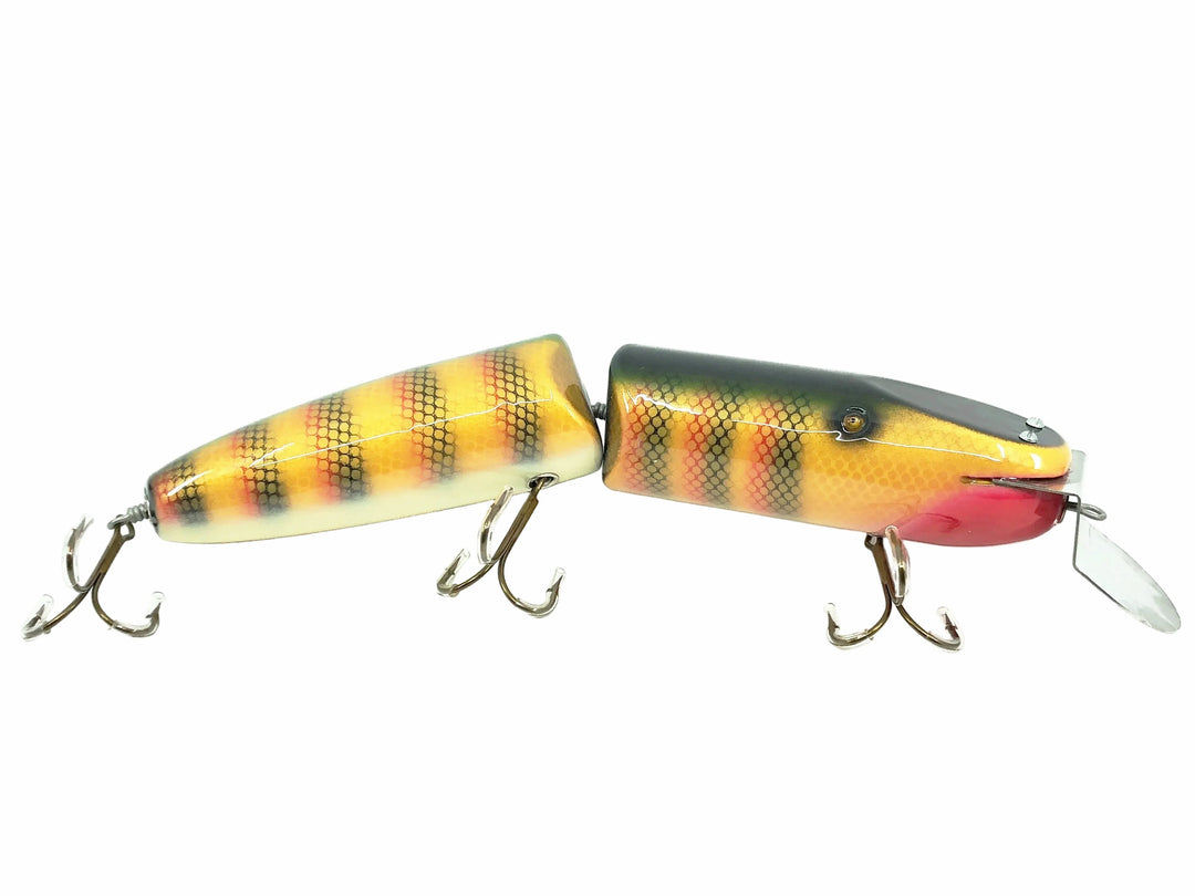 Musky Dan (XXX Lures) Giant Jointed Pikie, Yellow Perch Color