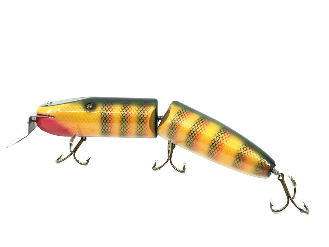 Musky Dan (XXX Lures) Giant Jointed Pikie, Yellow Perch Color
