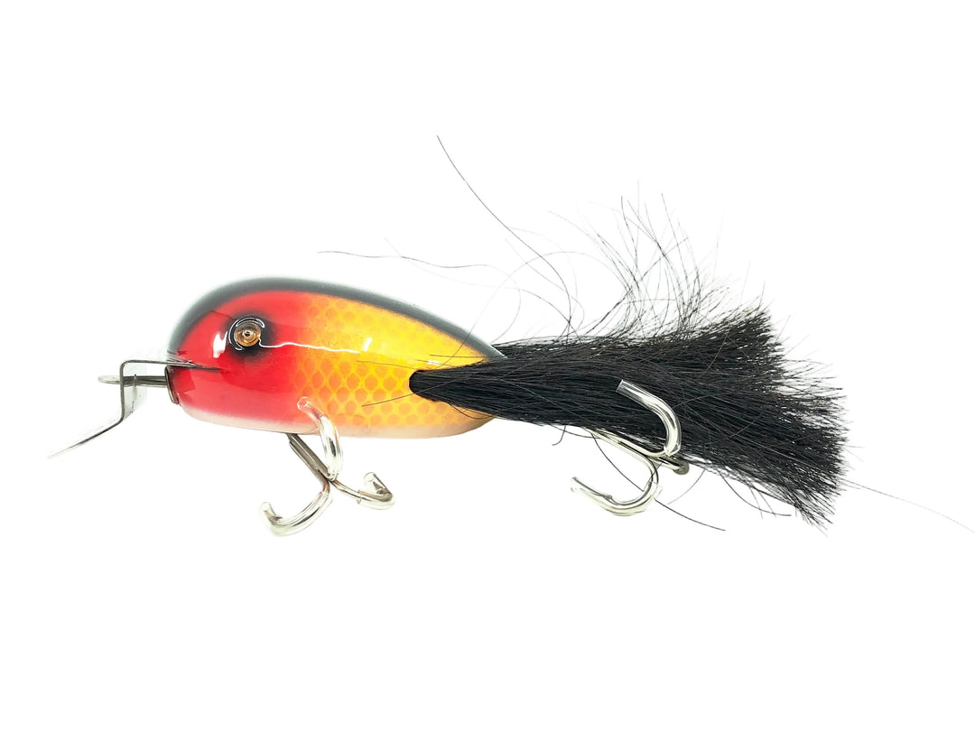 Musky Dan (XXX Lures) Husky Dingbat, Red Head/Gold Scale Color