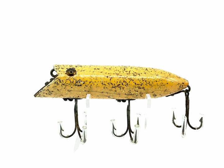 Heddon Head-On Basser 8500, 9 White/Silver Flitter Color - Early L-Rig, Very Good Condition