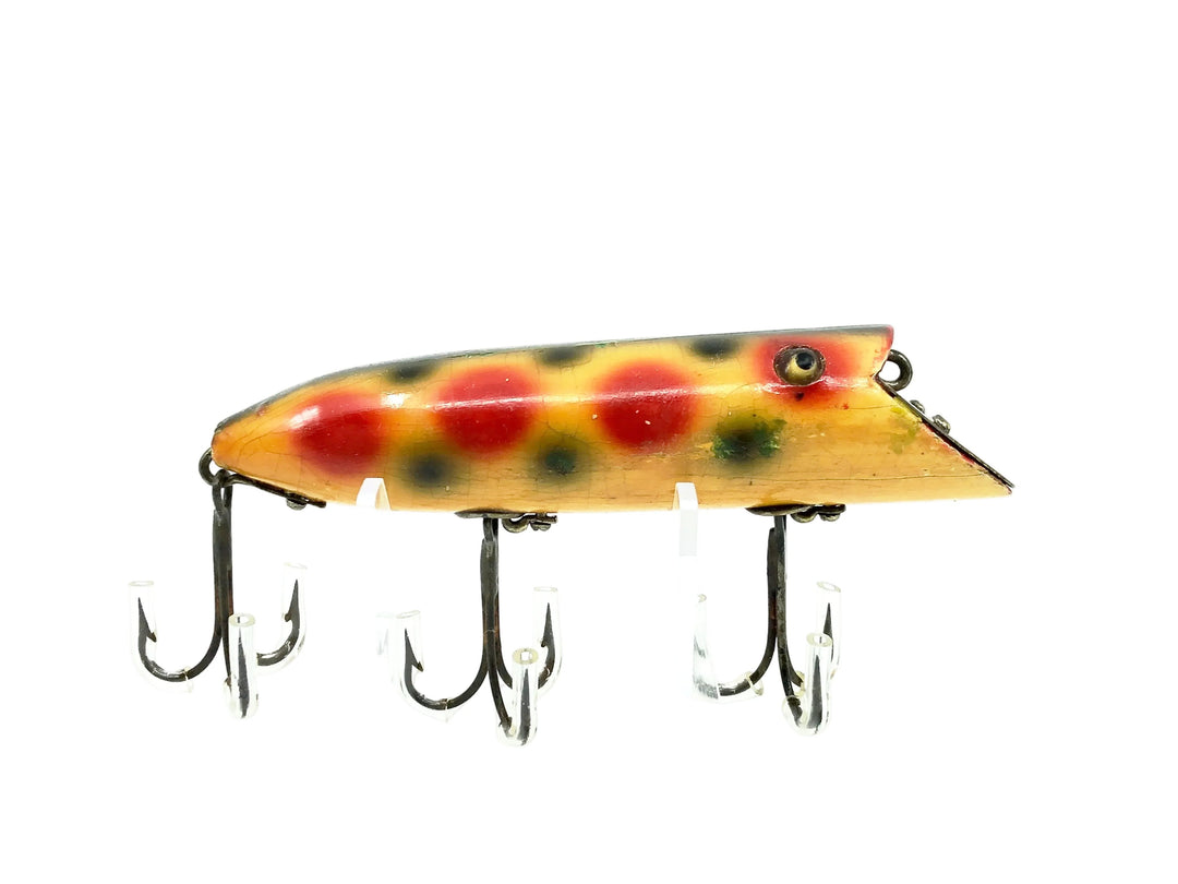 Heddon Head-On Basser 8500, 0S Strawberry Color - Early L-Rig, Very Good Condition