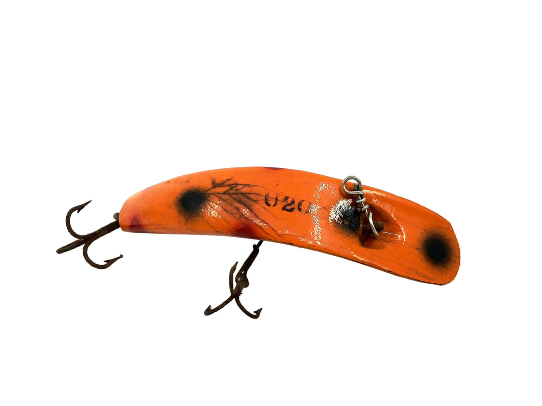 Helin Wooden Flatfish U20, OR Orange/Dots Color