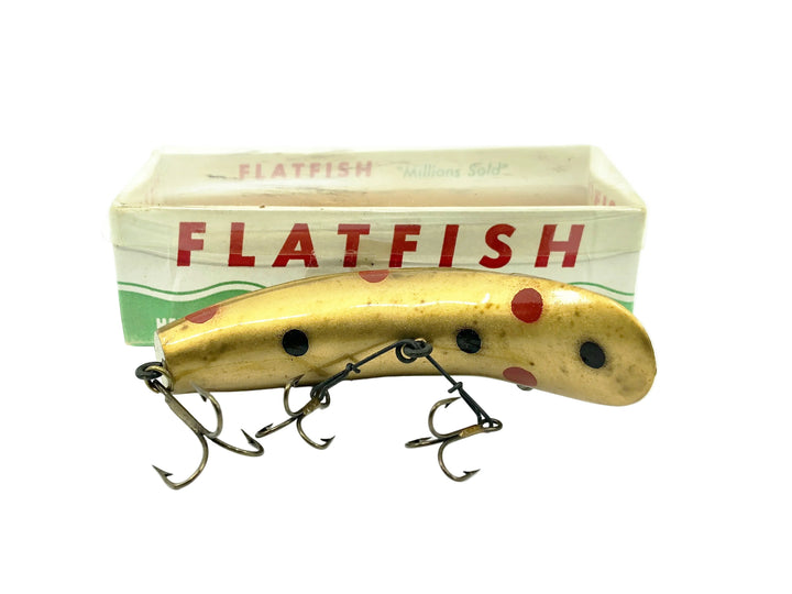 Helin Flatfish S3, GO Gold/Spots Color w/Box - Pre-1963