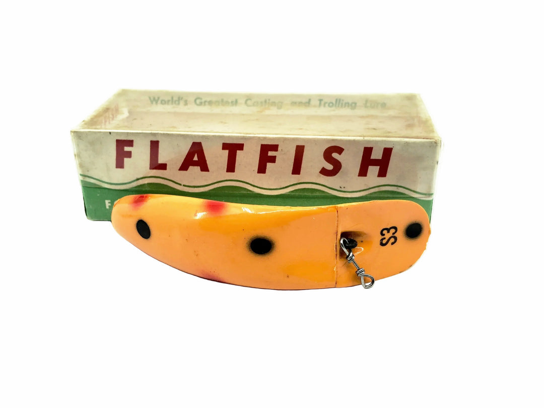 Helin Flatfish S3, O Orange/Dots Color w/Box- Pre-1963