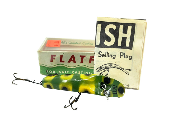 Helin Flatfish U20, FR Frog Color w/Box- Pre-1963, Very Good Condition