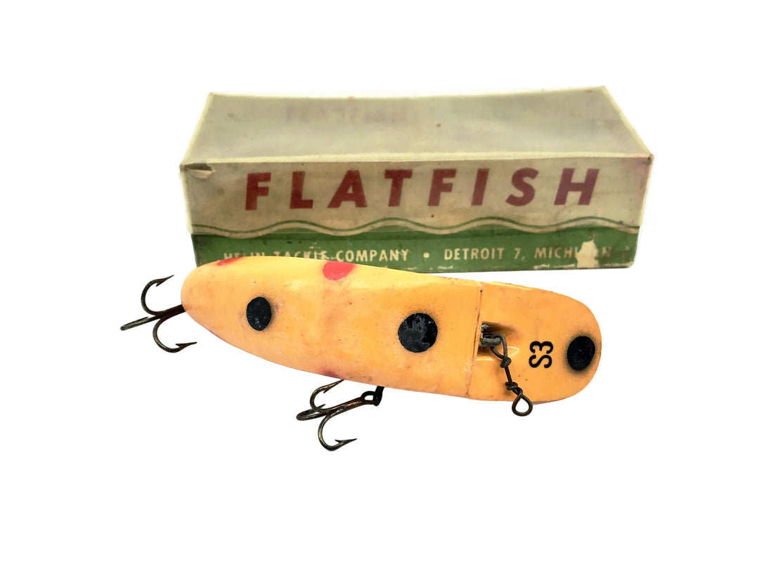 Helin Flatfish S3, O Orange/Dots w/Box - Pre-1963