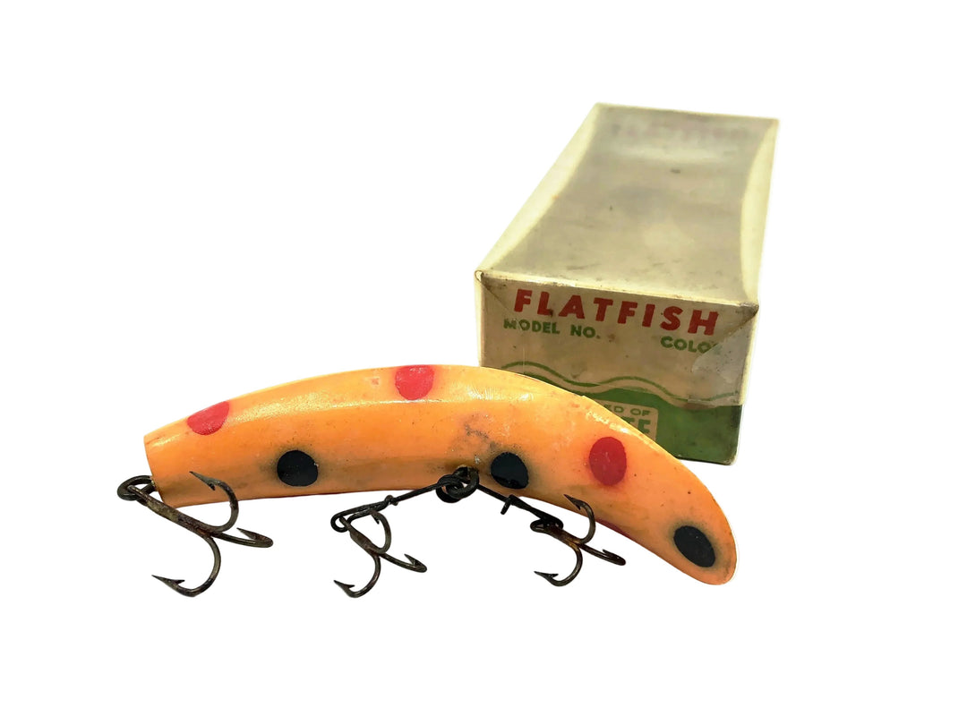 Helin Flatfish S3, O Orange/Dots w/Box - Pre-1963