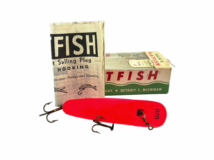 Helin Flatfish U20, RFL Red Fluorescent Color w/Box