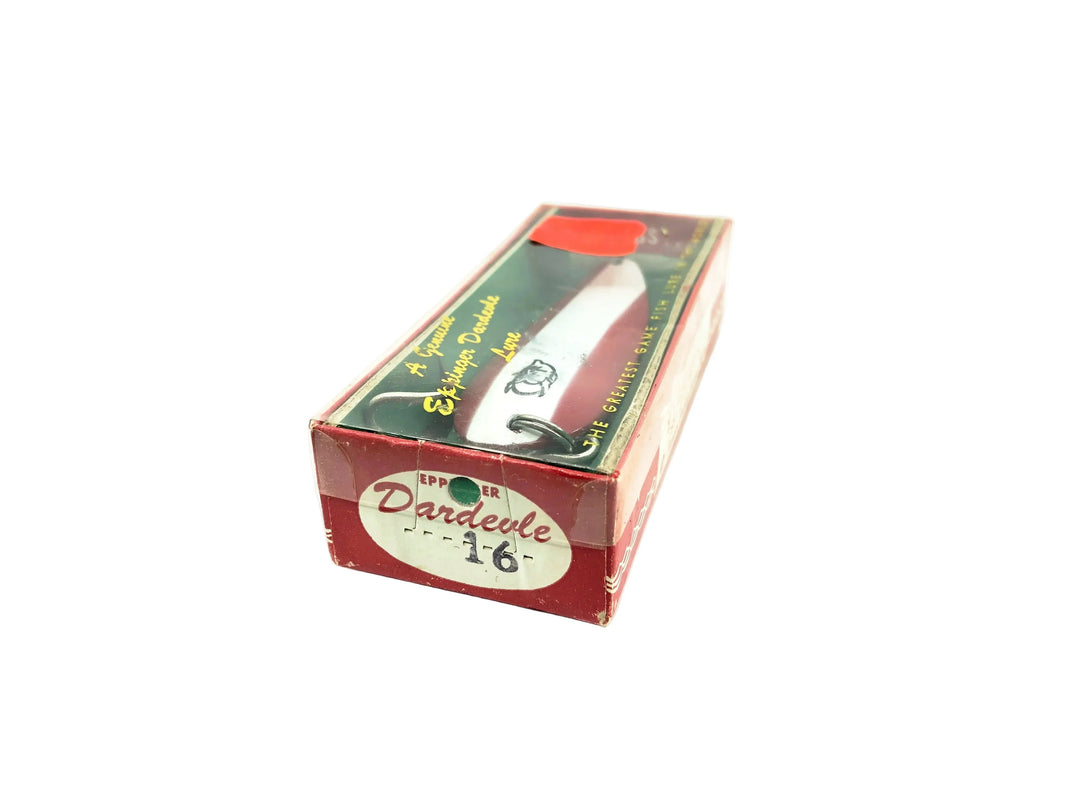 Eppinger Dardevle 1oz Spoon, #16 Red/White Stripe/Nickle Back Color with Box