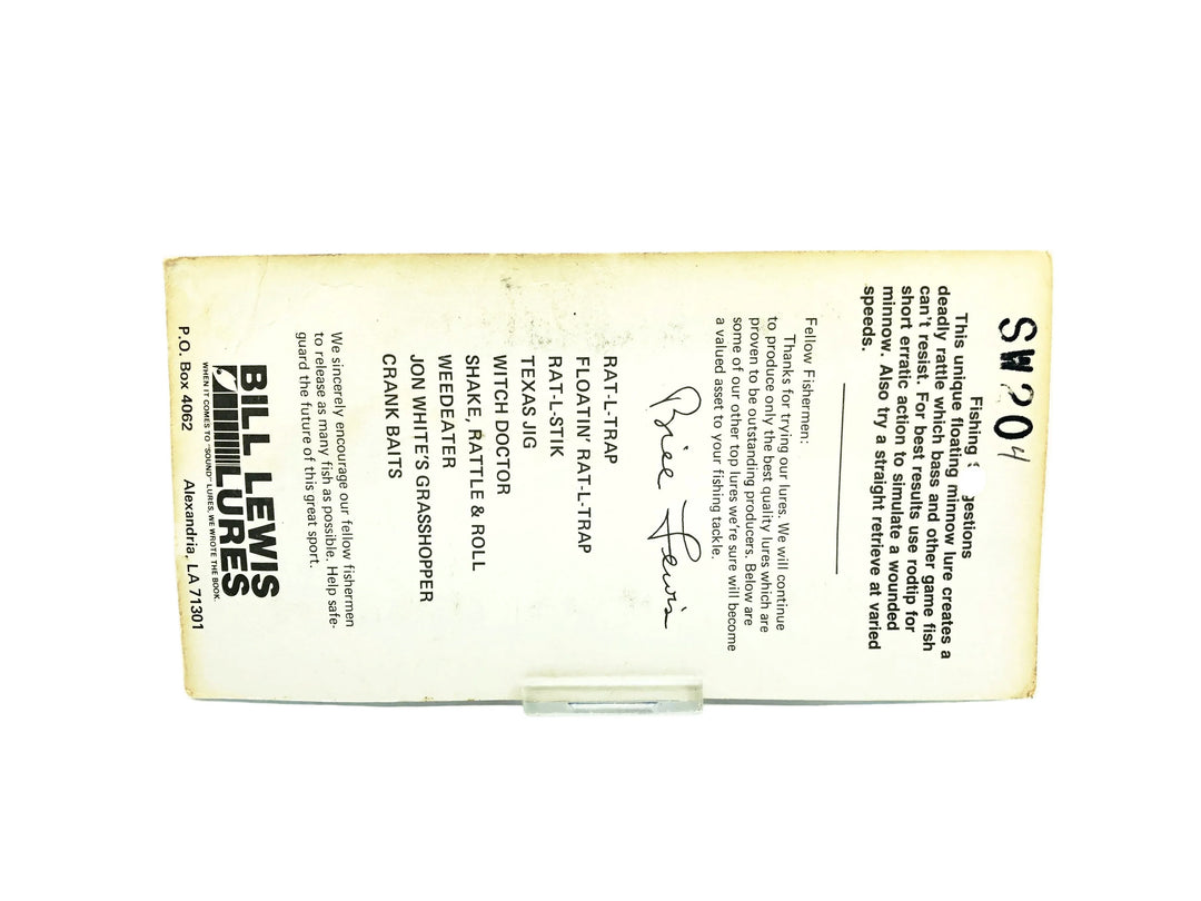 Bill Lewis Rat-L-Stik, Pink Chrome Color on Card