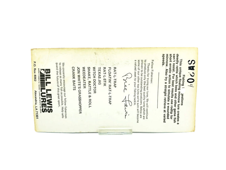 Bill Lewis Rat-L-Stik, Pink Chrome Color on Card