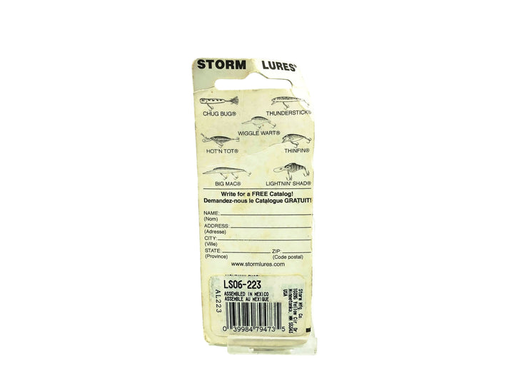 Storm Lightnin' Shad AL223, Prizm Blue/Orange Belly Color on Card