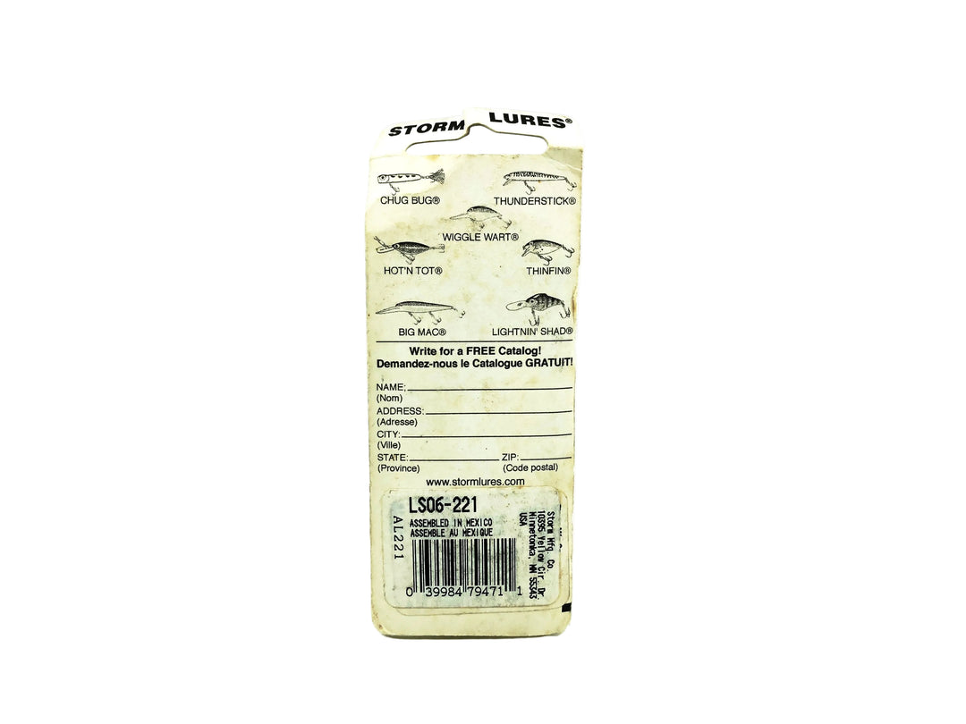 Storm Lightnin' Shad AL221, Firestorm Blue Color on Card