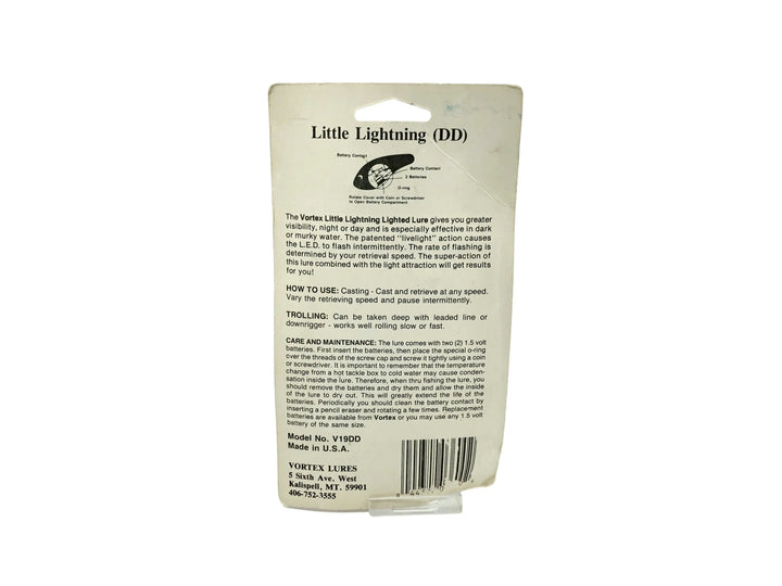 Vortex Lures Little Lightning (DD), Tennessee Shad Color New on Card