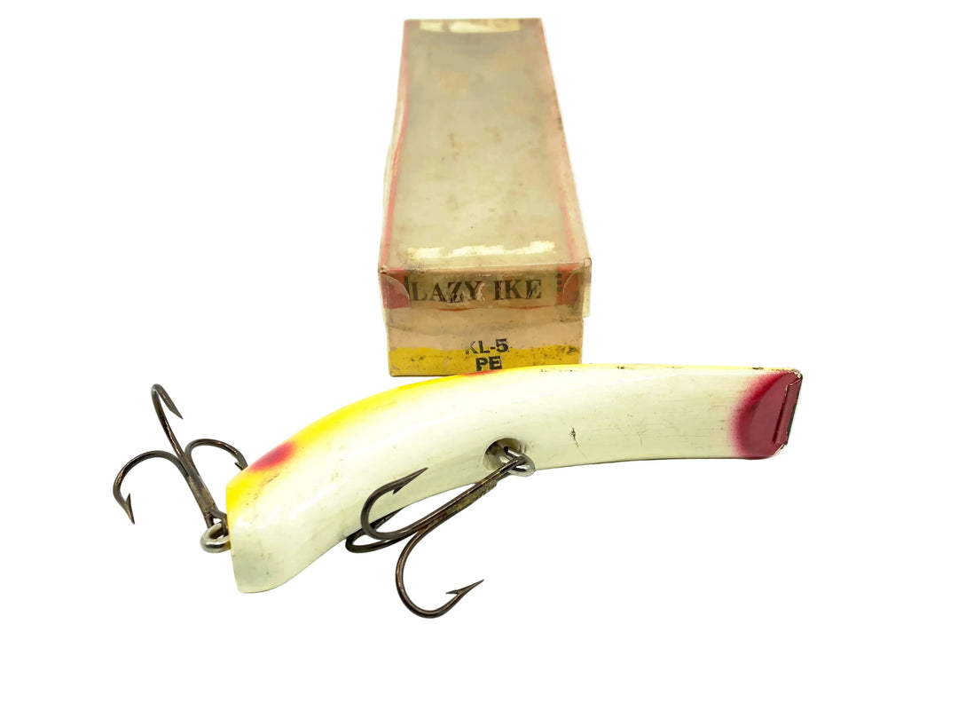 Kautkzy Wooden Lazy Ike Muskie Ike, YS Yellow Spotted Color w/Box