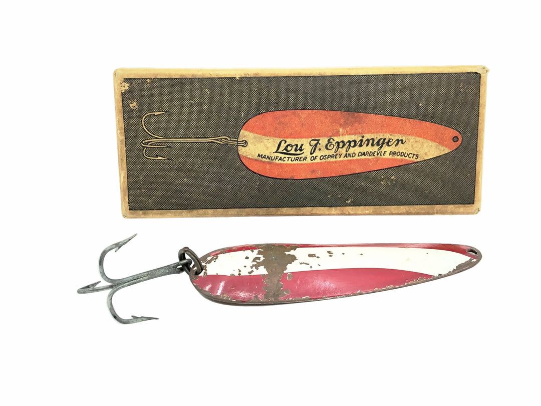 Early Eppinger Dardevle No.9, White/Red Color w/Box