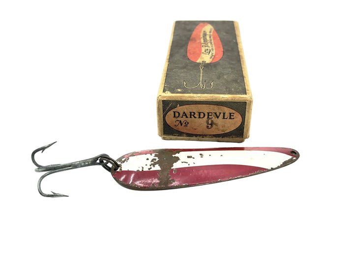 Early Eppinger Dardevle No.9, White/Red Color w/Box