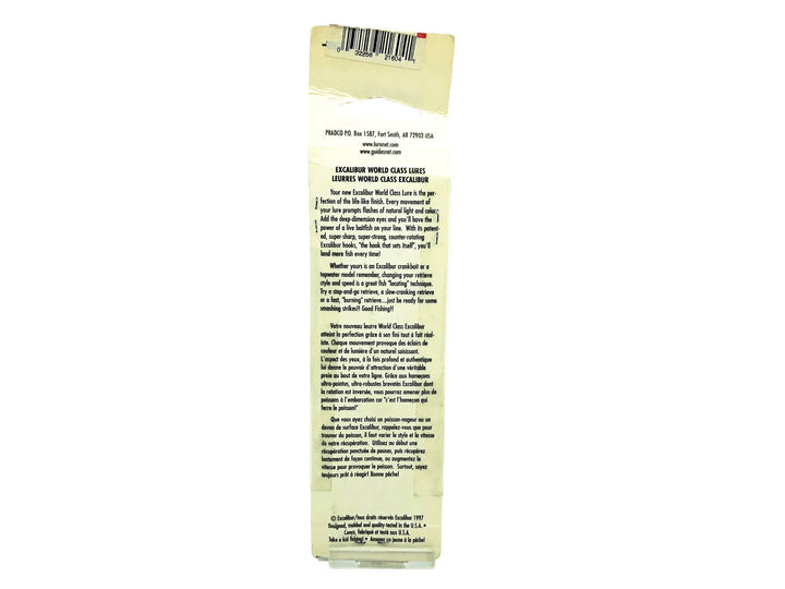 Excalibur Long A, Red Head/White Color on Card