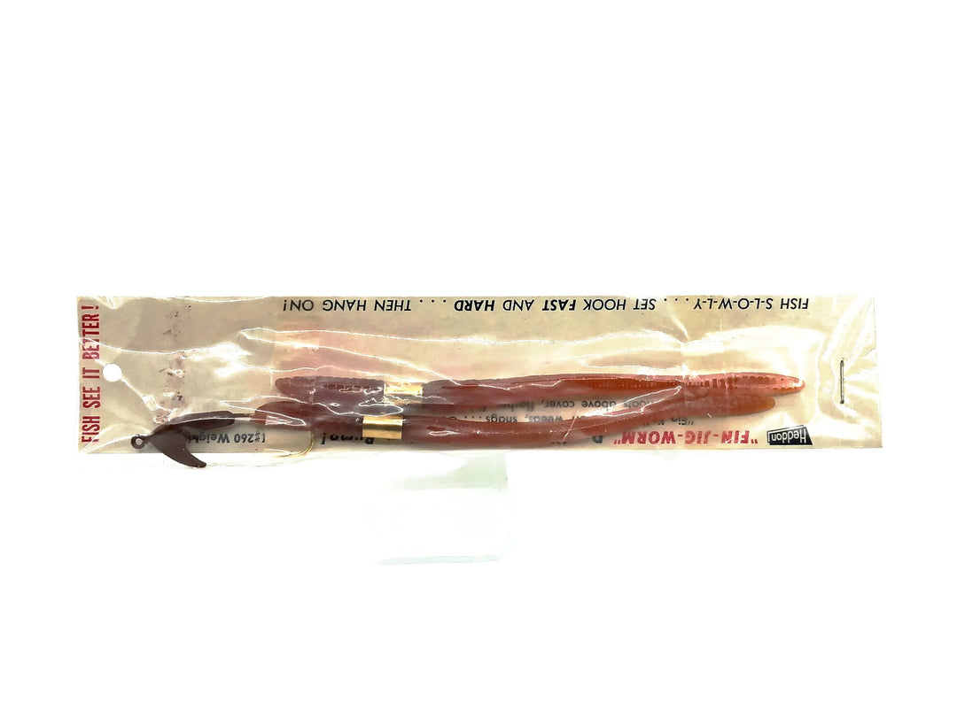 Heddon 260 Fin Jig Worm 1/4oz, Cream Color New on Card