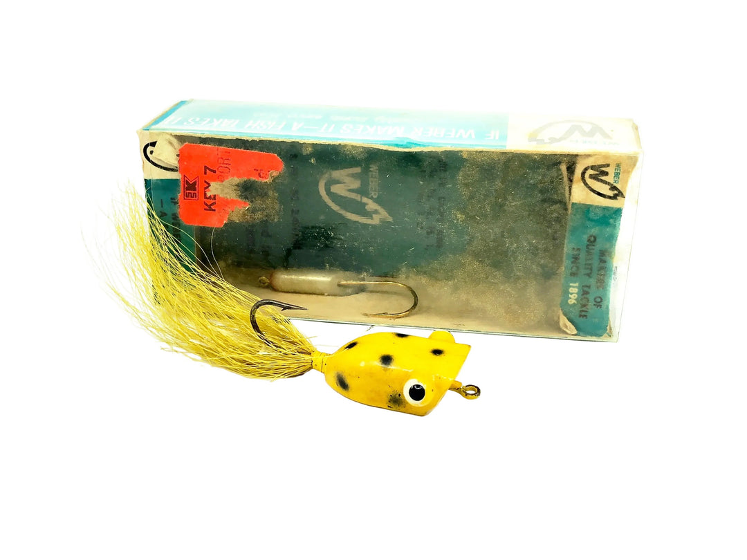 Weber Dylite Weedless Flyrod Frog, Yellow Frog Color w/Box