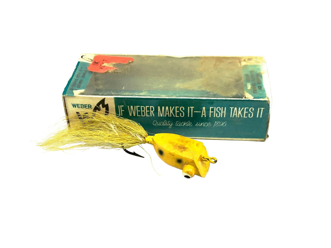 Weber Dylite Weedless Flyrod Frog, Yellow Frog Color w/Box