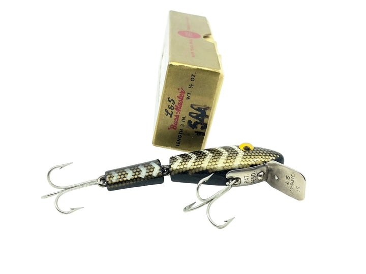 L & S Bass Master Model 15, Color #44 Black Body/White Bars Color w/Box