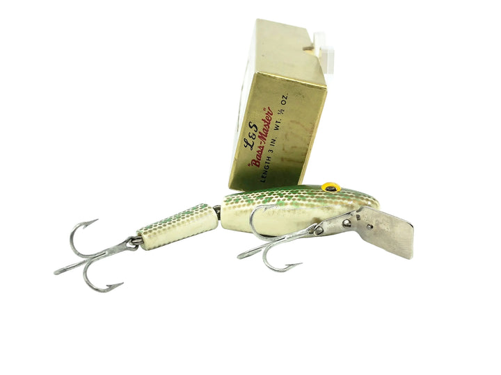L & S Bass Master Model 15, Color #22 White Belly/Green Back and Speckles Color w/Box