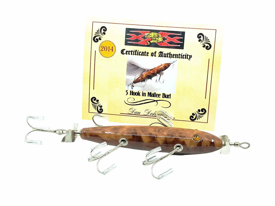 Musky Dan (XXX Lures) 5 Hook Lure, Malle Burl w/COA
