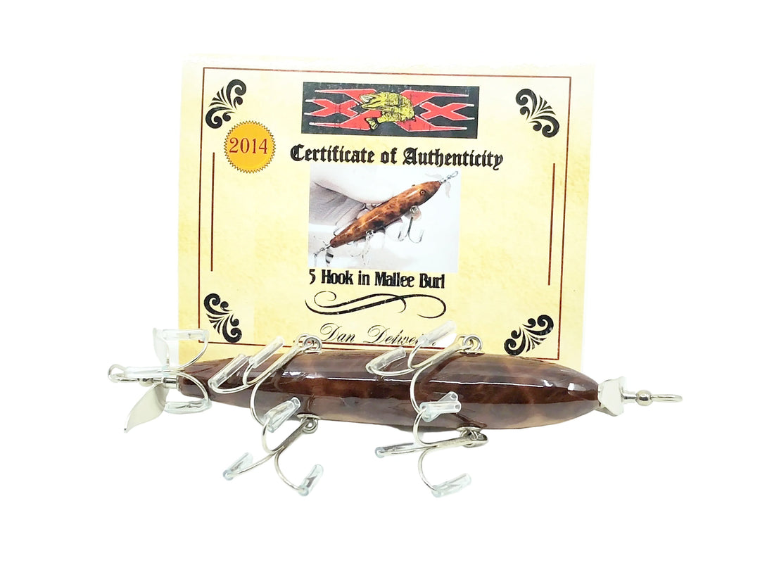 Musky Dan (XXX Lures) 5 Hook Lure, Malle Burl w/COA