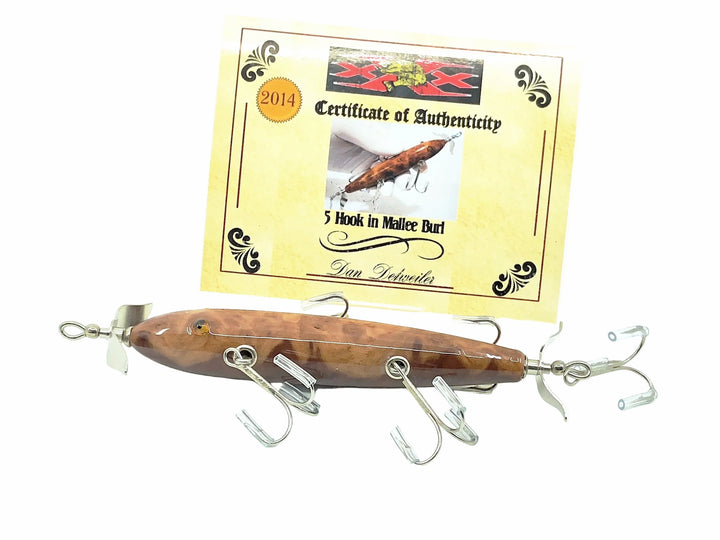 Musky Dan (XXX Lures) 5 Hook Lure, Malle Burl w/COA